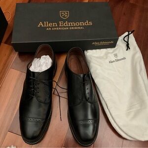 Allen Edmonds Black Leather Derbys - Benton - 10.5
